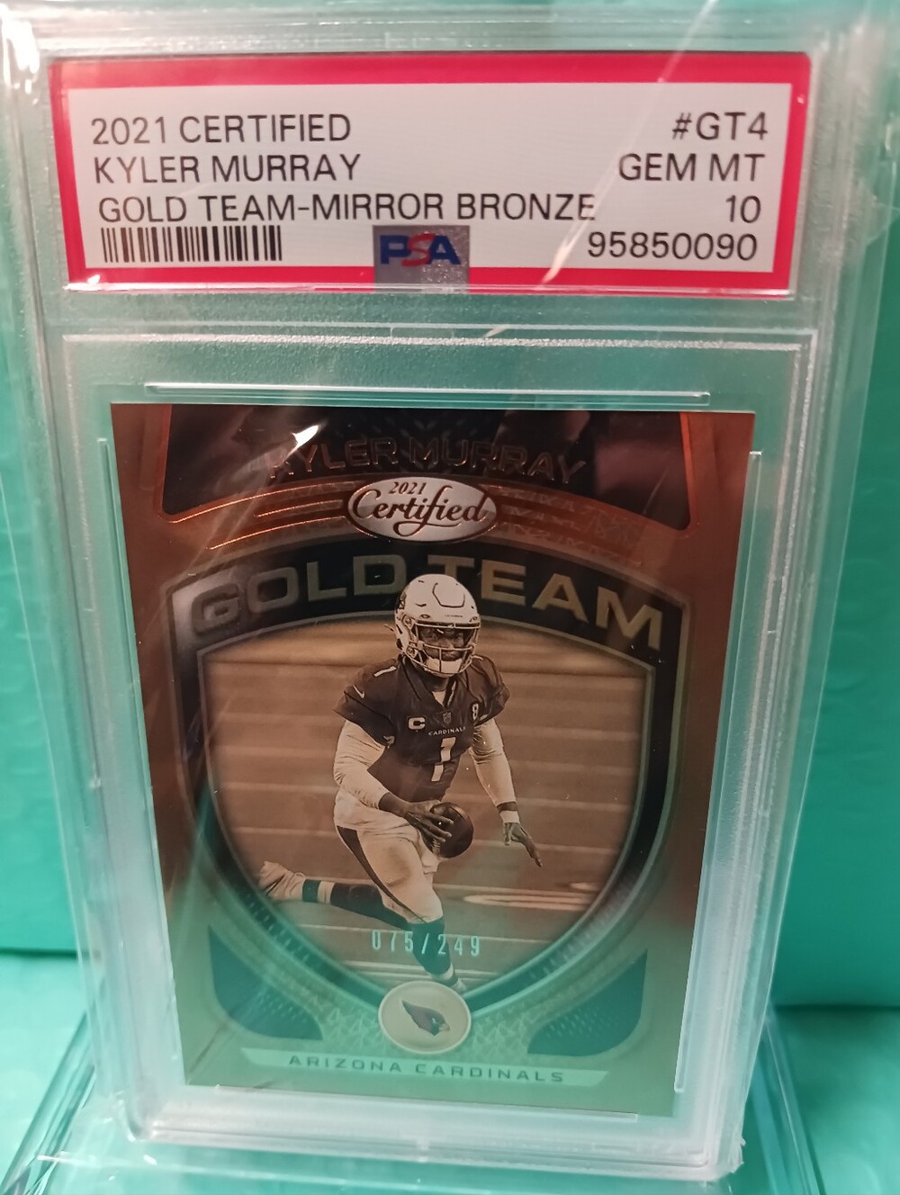 2021 Certified Kyler Murray Gold Team Mirror Bronze Rookie Card PSA GEM MINT 10